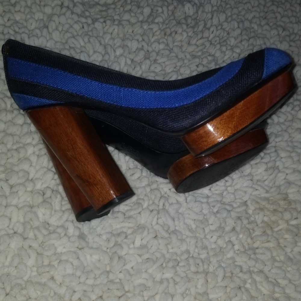 Tory burch Canvas/ wood pumps - Picture 7 of 8